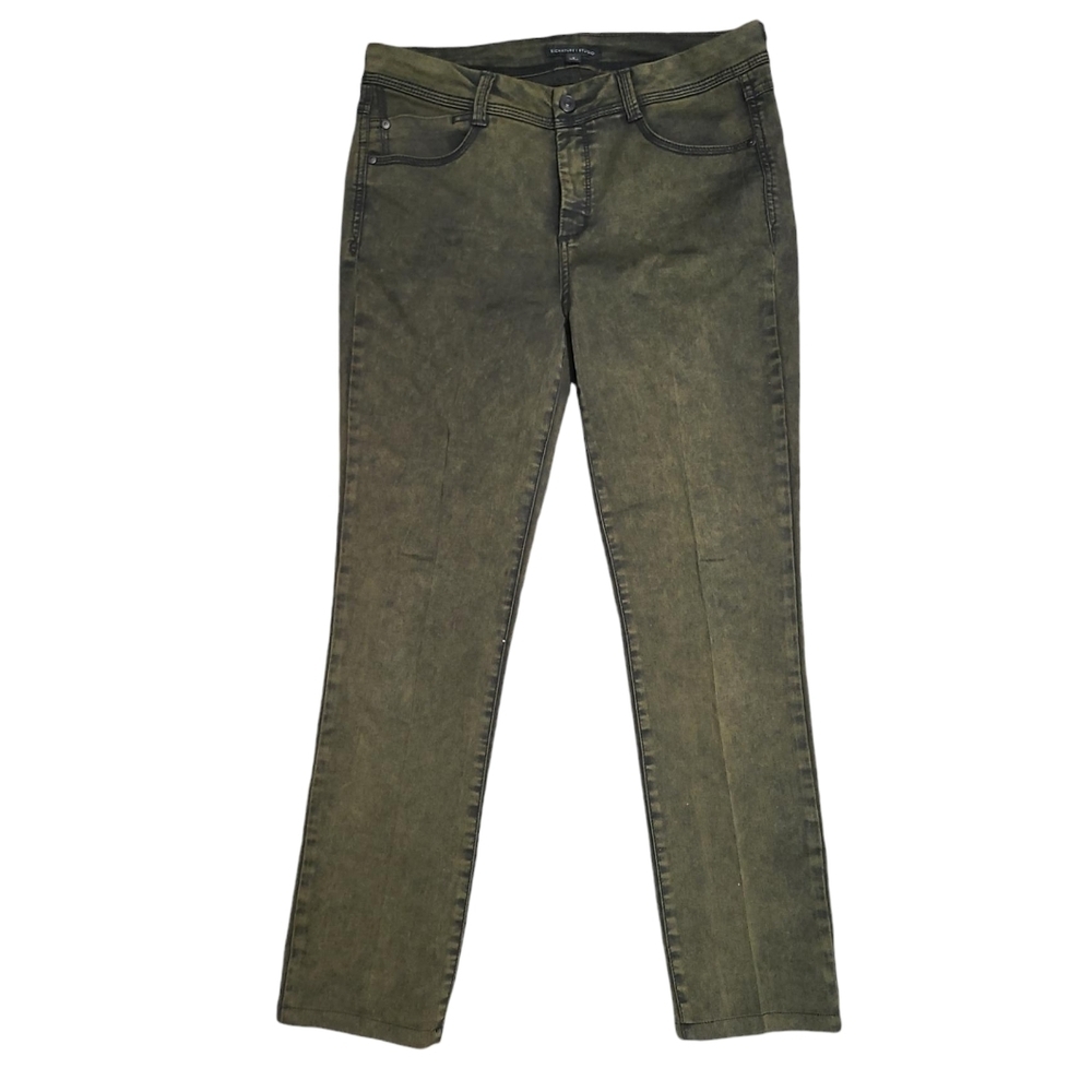SIGNATURE STUDIO Gold wash/black skinny jeans 8